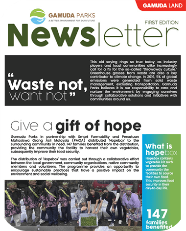 GParks Newsletter (1st edition)- Waste Not, Want Not